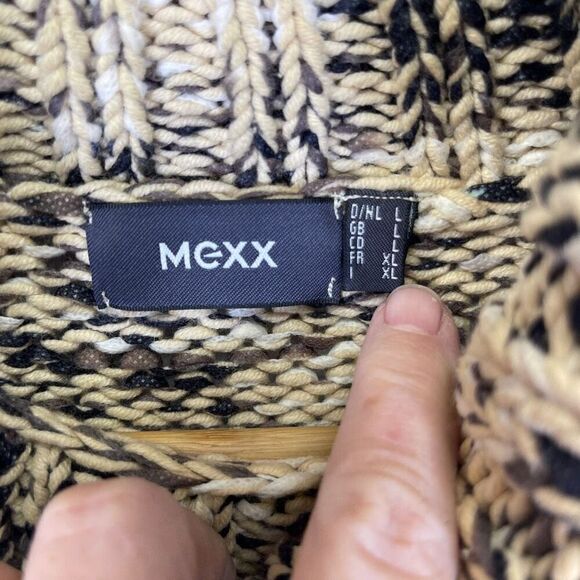 MEXX Multicolor Long Sleeve Cropped Turtleneck Knit Pullover Sweater Size XL - Picture 3 of 9